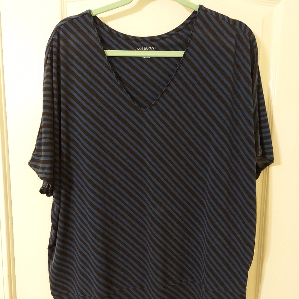 Navy striped blouse top